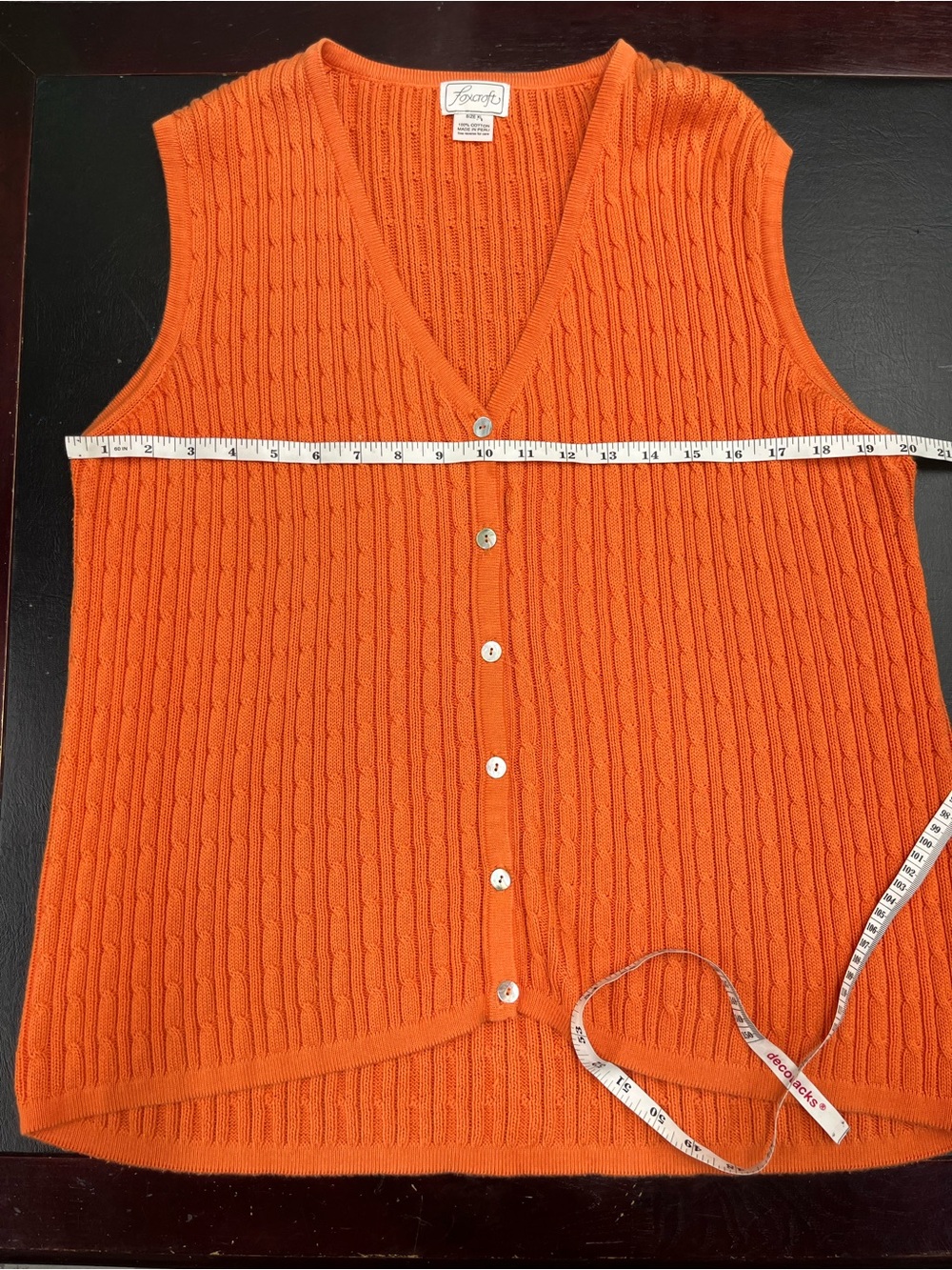 Foxcroft sweater vest size XL - Picture 6 of 8
